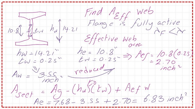 page-12-post-16-comp Estimate the effective area of the web.