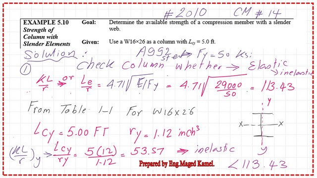 page-4-post-16-comp Solved problem 5-10-Available strength for a W section with slender web