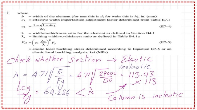 Check whether the column is inelastic or not.