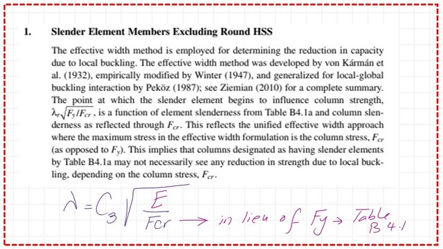 The controlling lambda factor for web to thickness ratio.