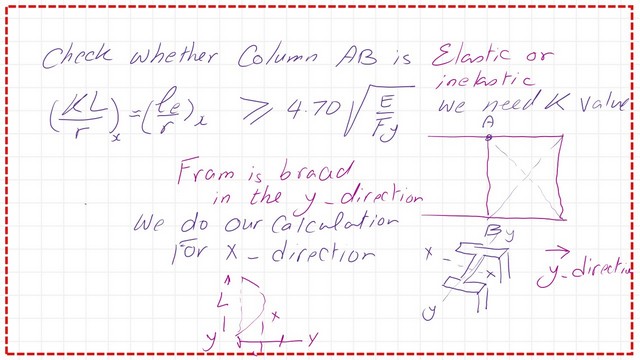 page 4-post 27-comp column is braced in Y direction ky=1.