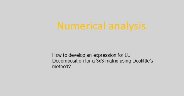 Brief illustration of Post 4- numerical linear.