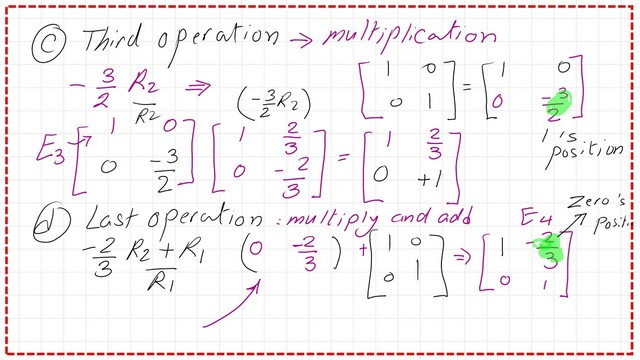Pict 10- num-1-linear posts Perform a third & fourth operations using elementry matrices