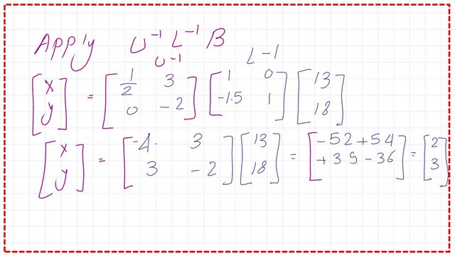 The final values of X and Y for the pracrtice problem.