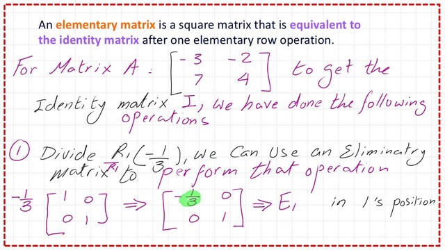 Pict 8- num-1-linear posts perform first operation to matrix A by using Type E1 elemantary matrix.