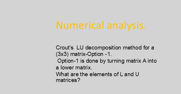 brief illustration post 9 numerical linear