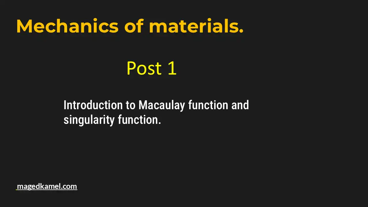 1-Macaulay's function and singularity functions.